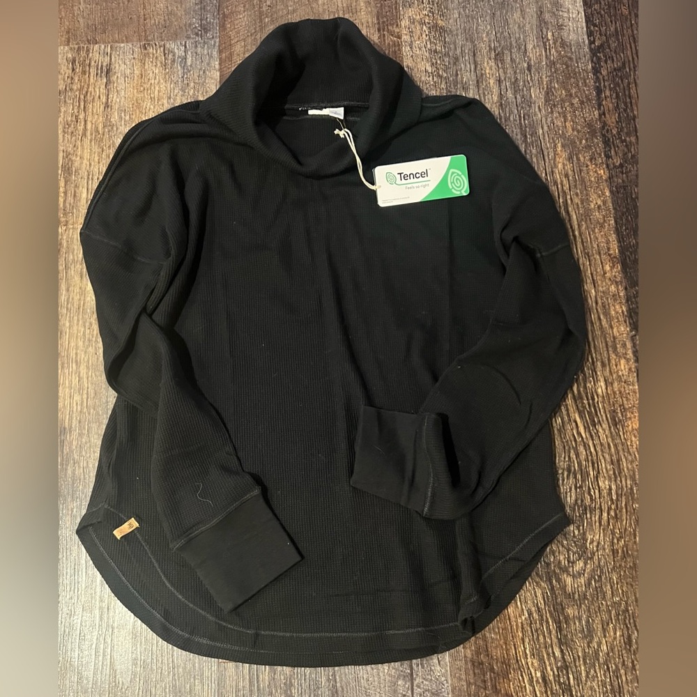 tentree Black Cowl Neck Sweater